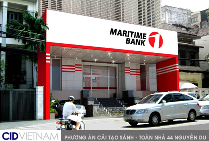 Kiến trúc mặt ngoài hệ thống điểm giao dịch MARITIME BANK